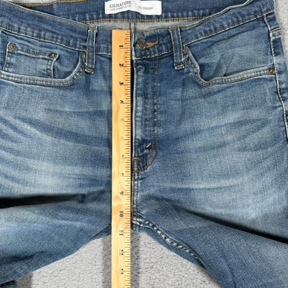 Levis Jeans Mens 30x28 Blue S51 Straight Fit Denim Casual Preppy Workwear Logo - Picture 6 of 12